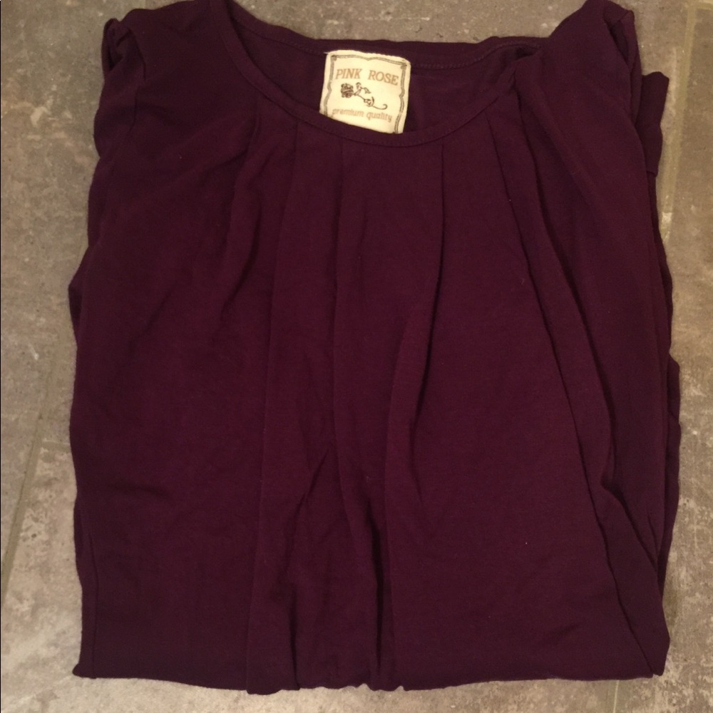 Pink rose long top size small